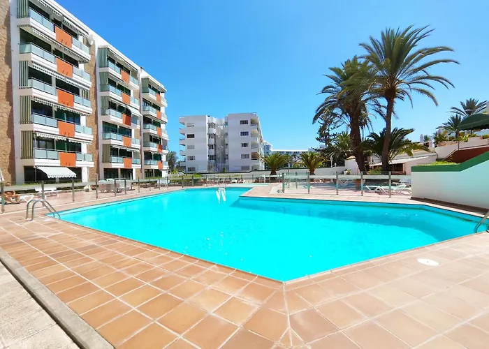 公寓 Dunas Maspalomas & Yumbo Wifi Avenida Tirajana 普拉亚戴尔雷安格莱斯